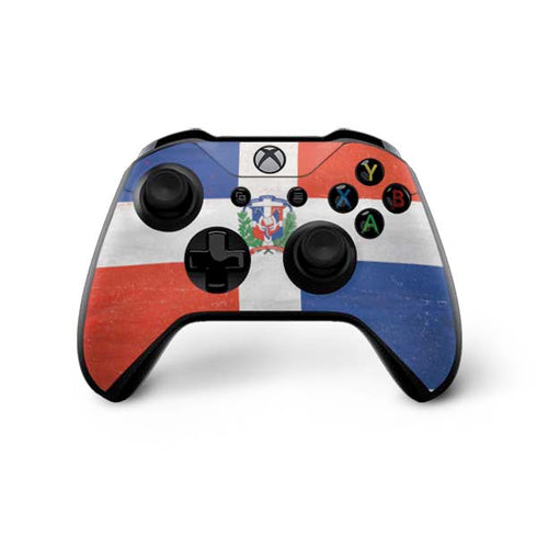 Dominican Republic Flag Distressed Xbox One X Controller Skin